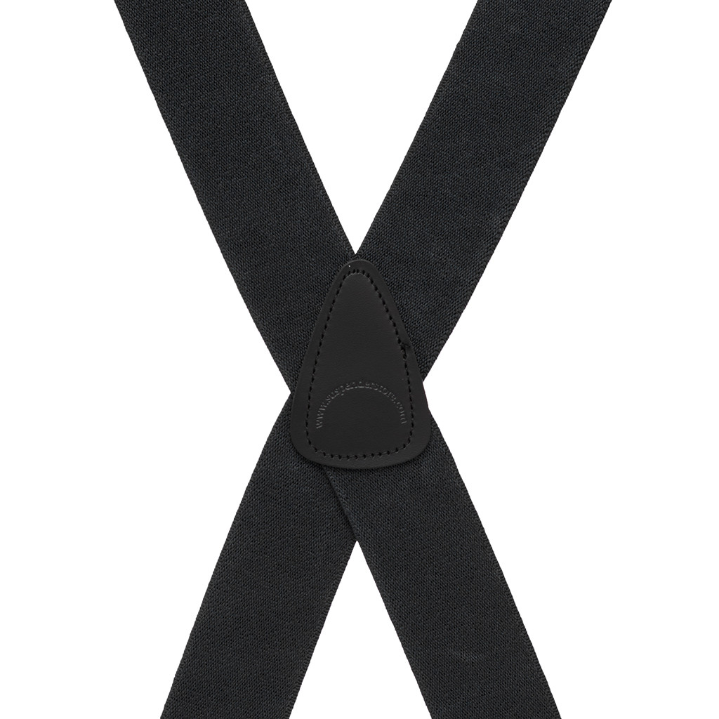 Pin Clip Suspenders in Black - Rear View