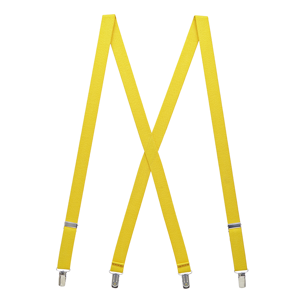 Canary Yellow X-Back Suspenders Full View
