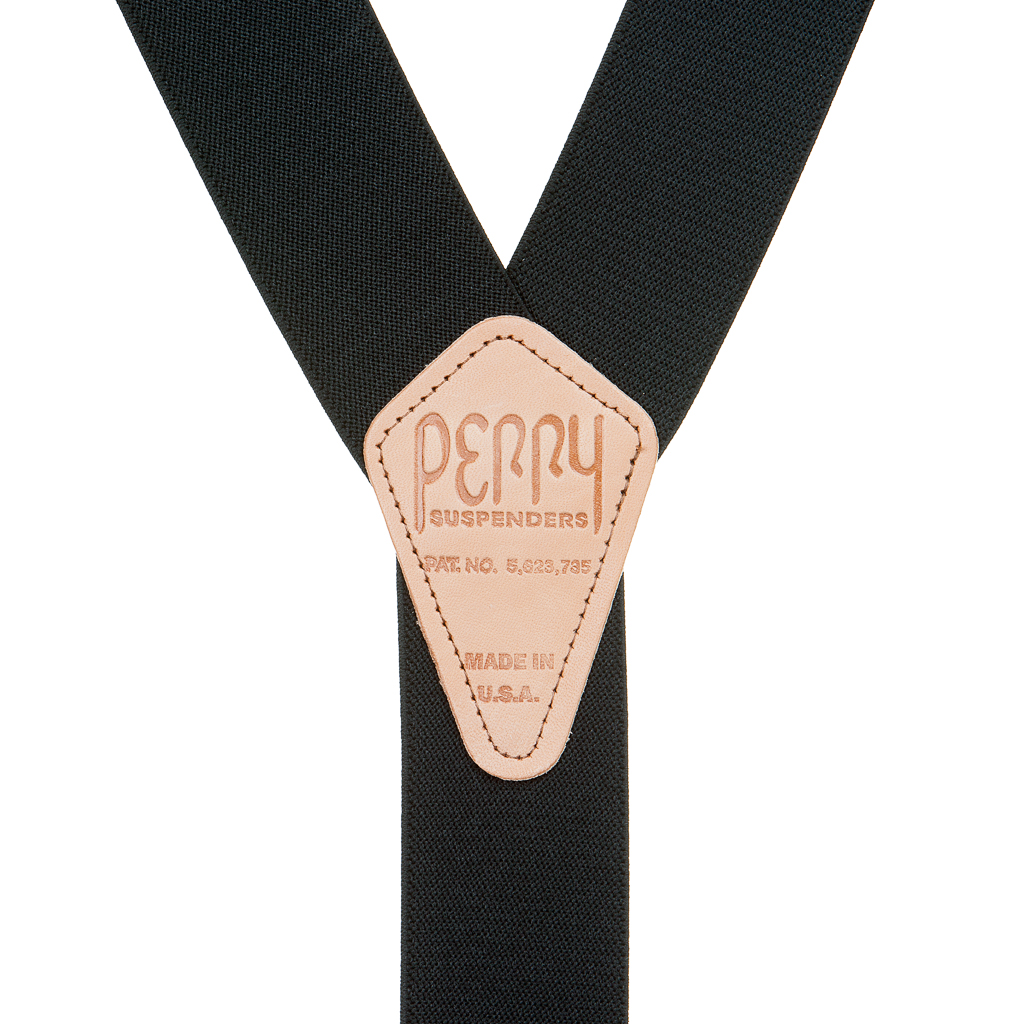 Perry Suspenders - Rear View - Black Big & Tall