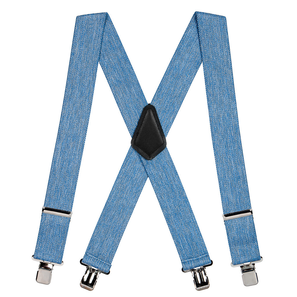 Classic Suspenders - Full View - Denim