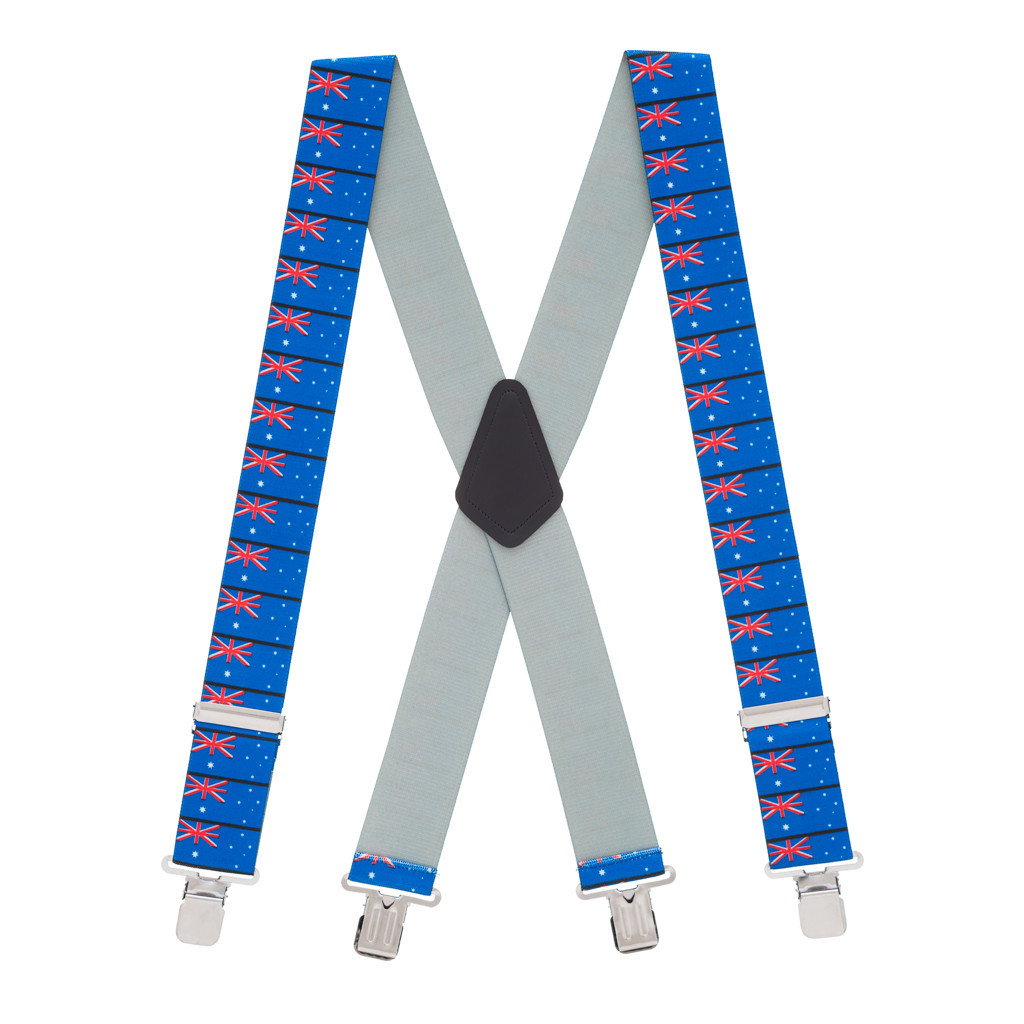 Australian Flag Suspenders - Full View