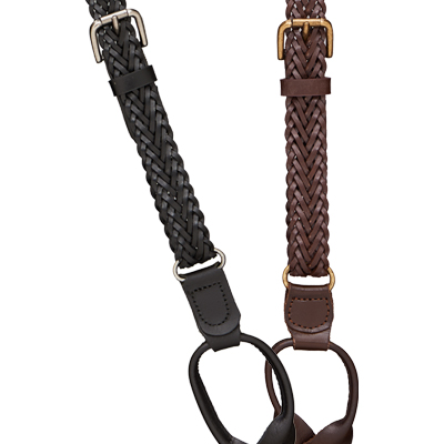 Herringbone Braided Leather Suspenders - All Colors