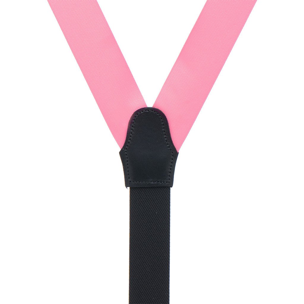 Grosgrain Clip Suspenders - Pink Rear View