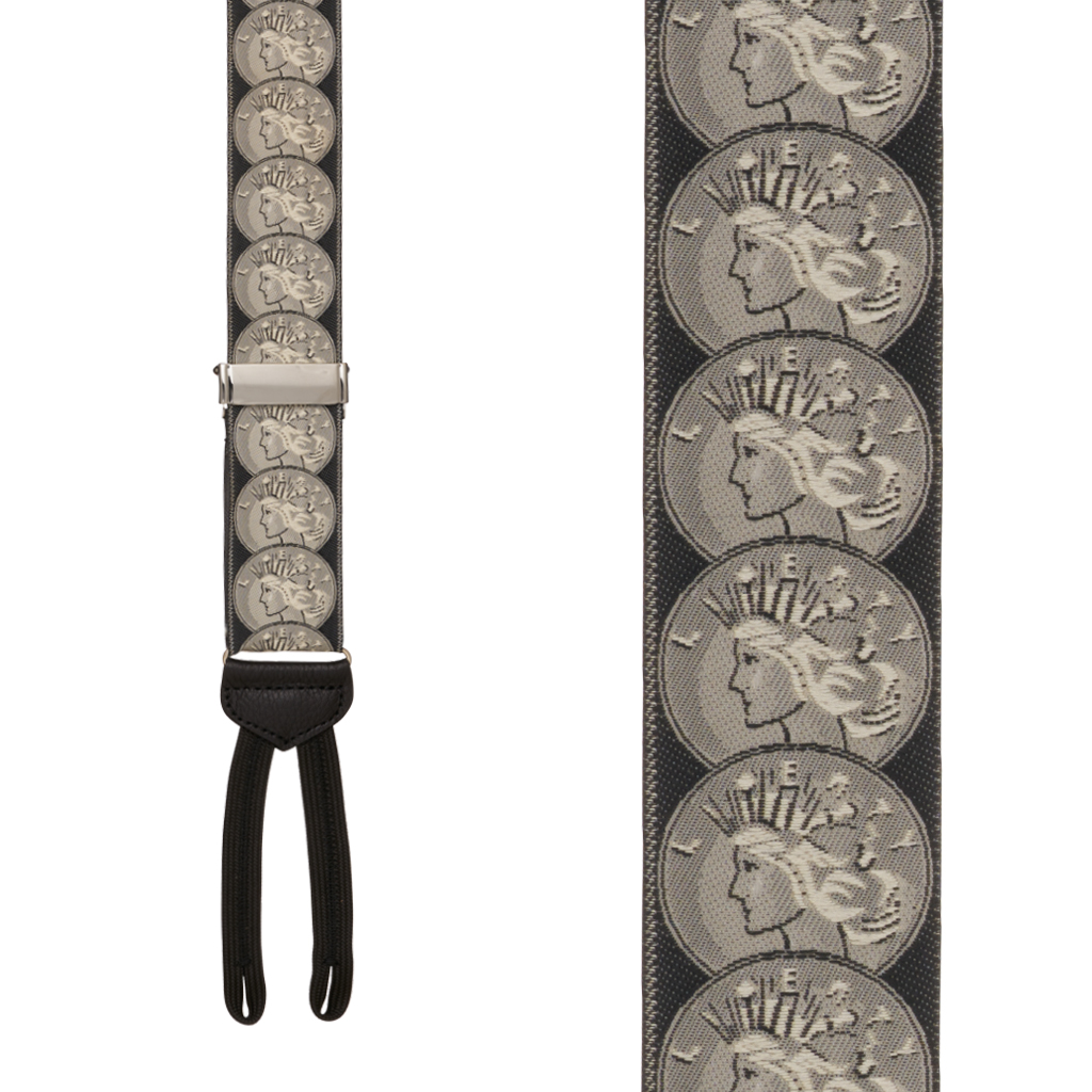 Coin of the Realm Suspenders - Front View