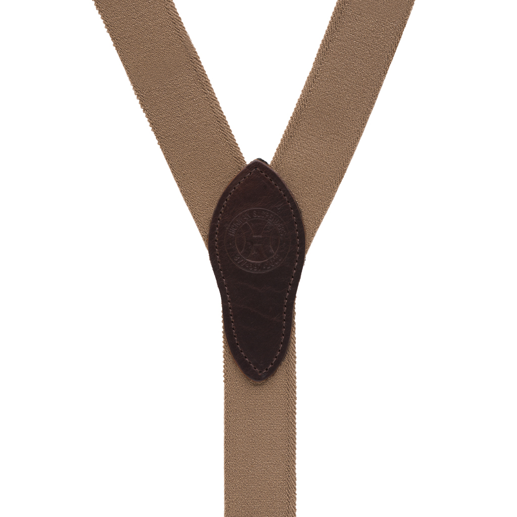 Rugged Comfort Suspenders - Belt Loop DESERT Rear View