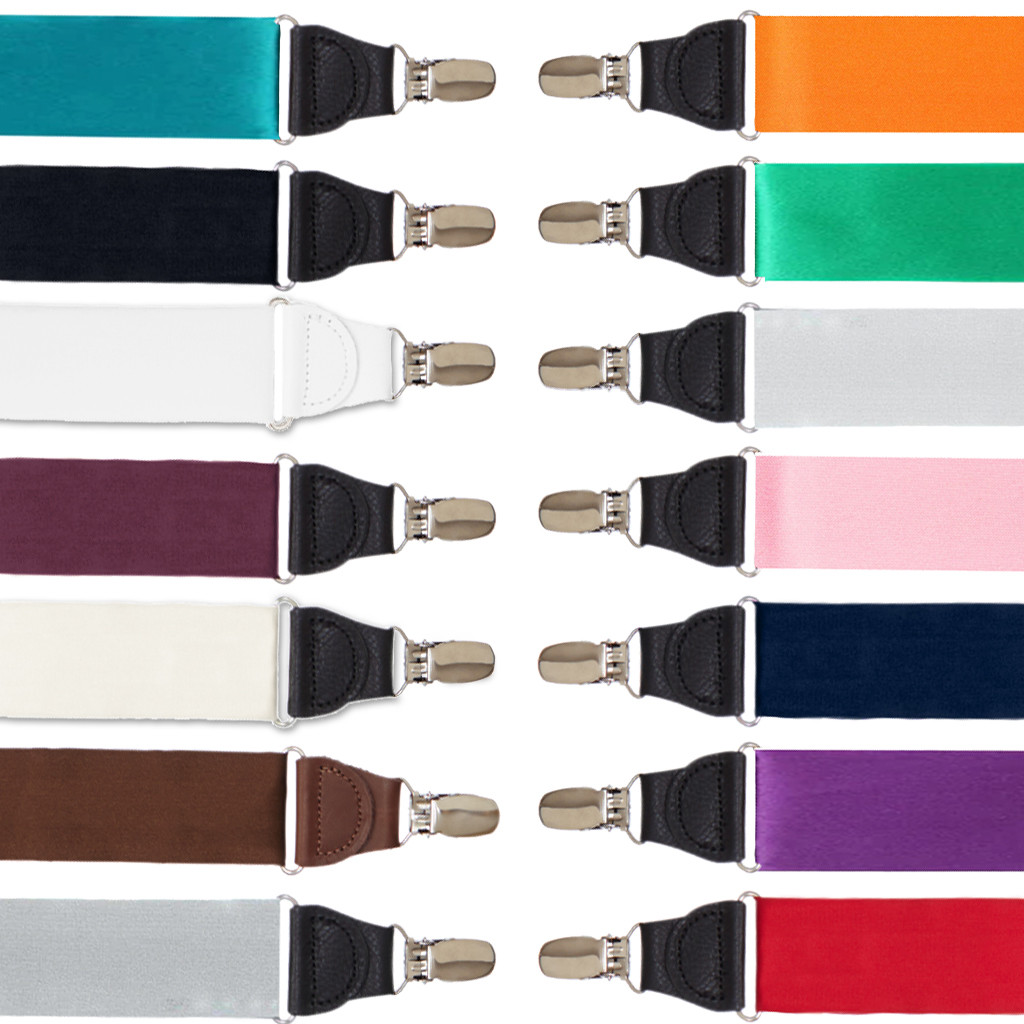 Bangkok Silk Drop Clip Suspenders - All Colors