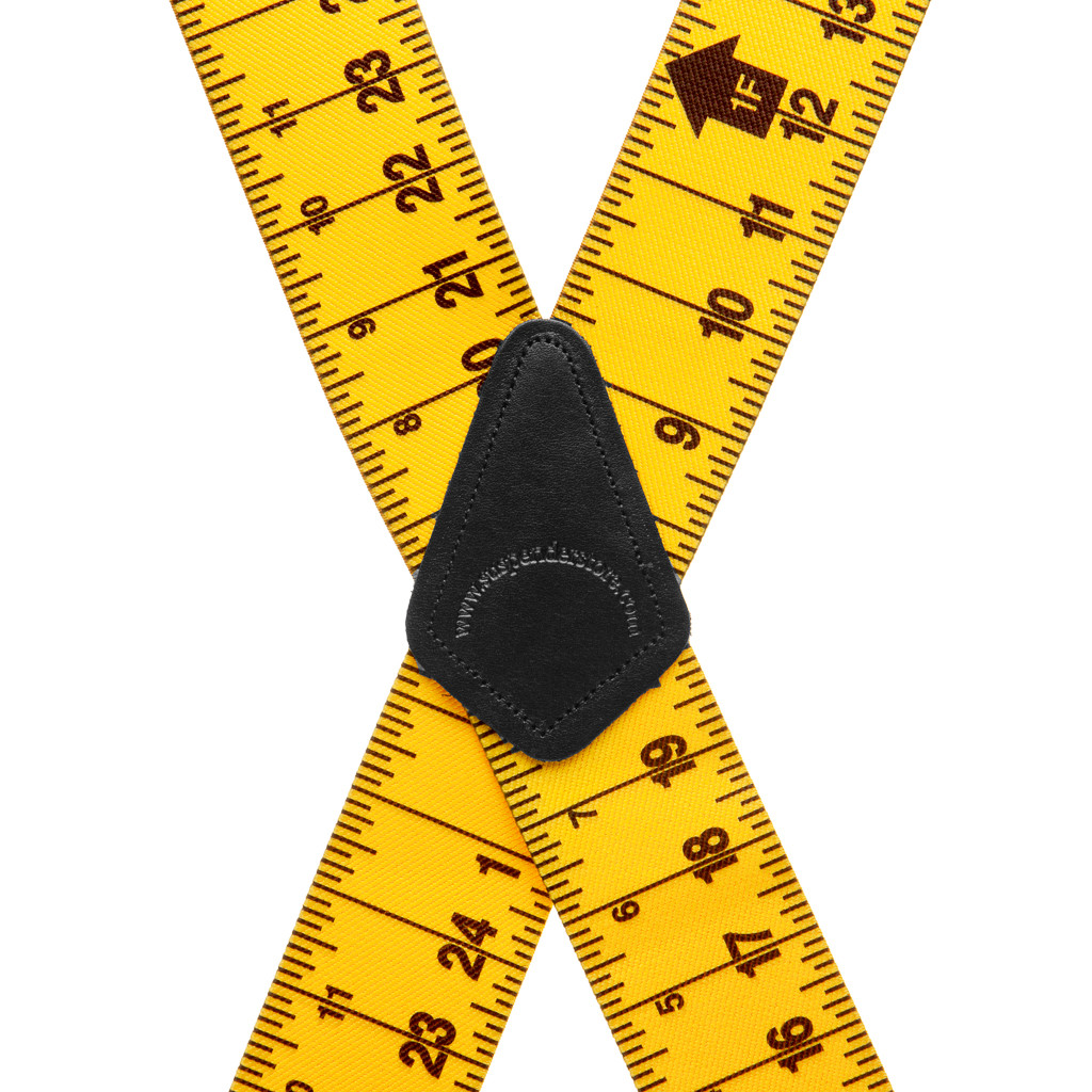 Tape Measure Suspenders Rear View