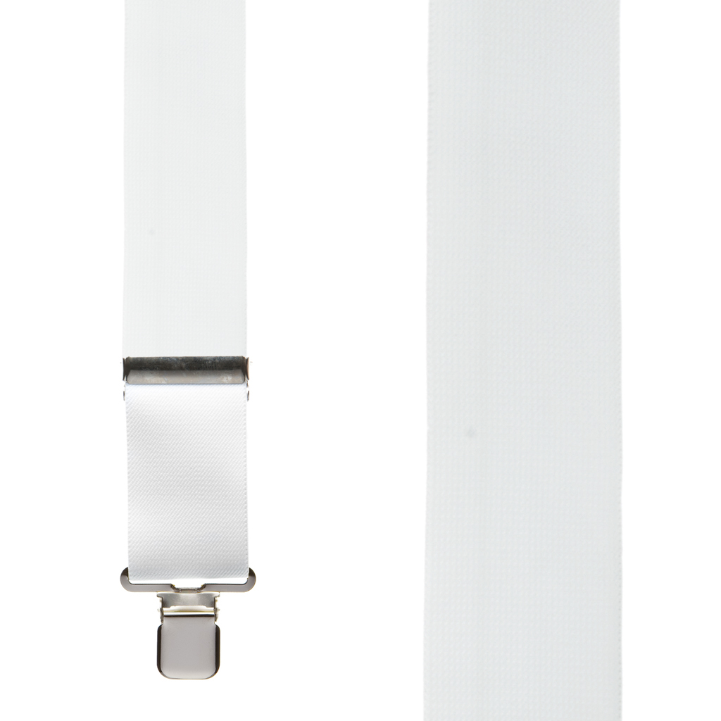 Classic Suspenders - Front View - White