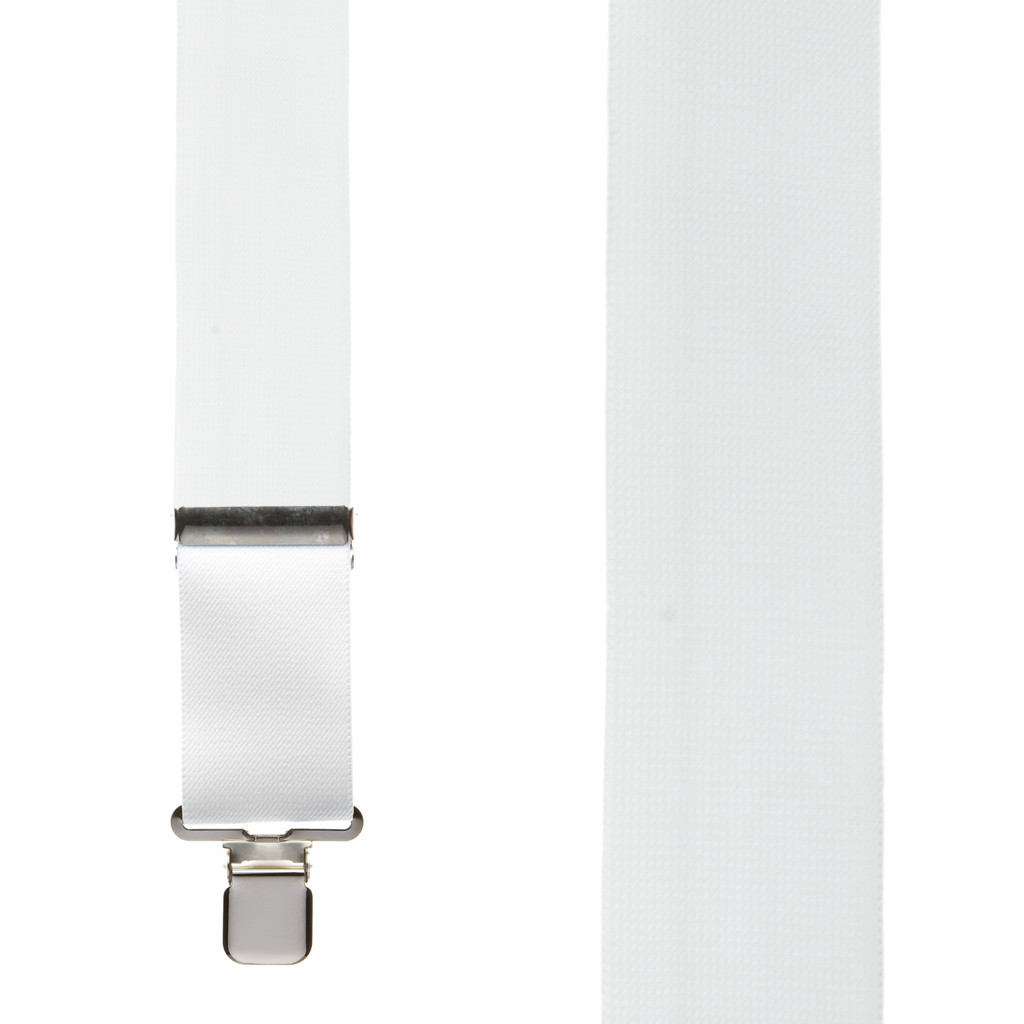 Classic Suspenders - Front View - White