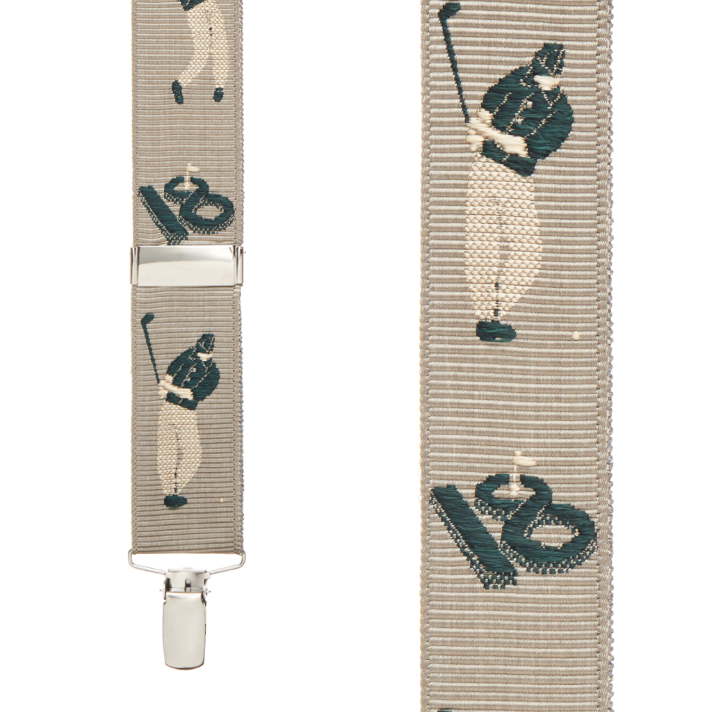 Grosgrain Clip Suspenders - Golfer Front View