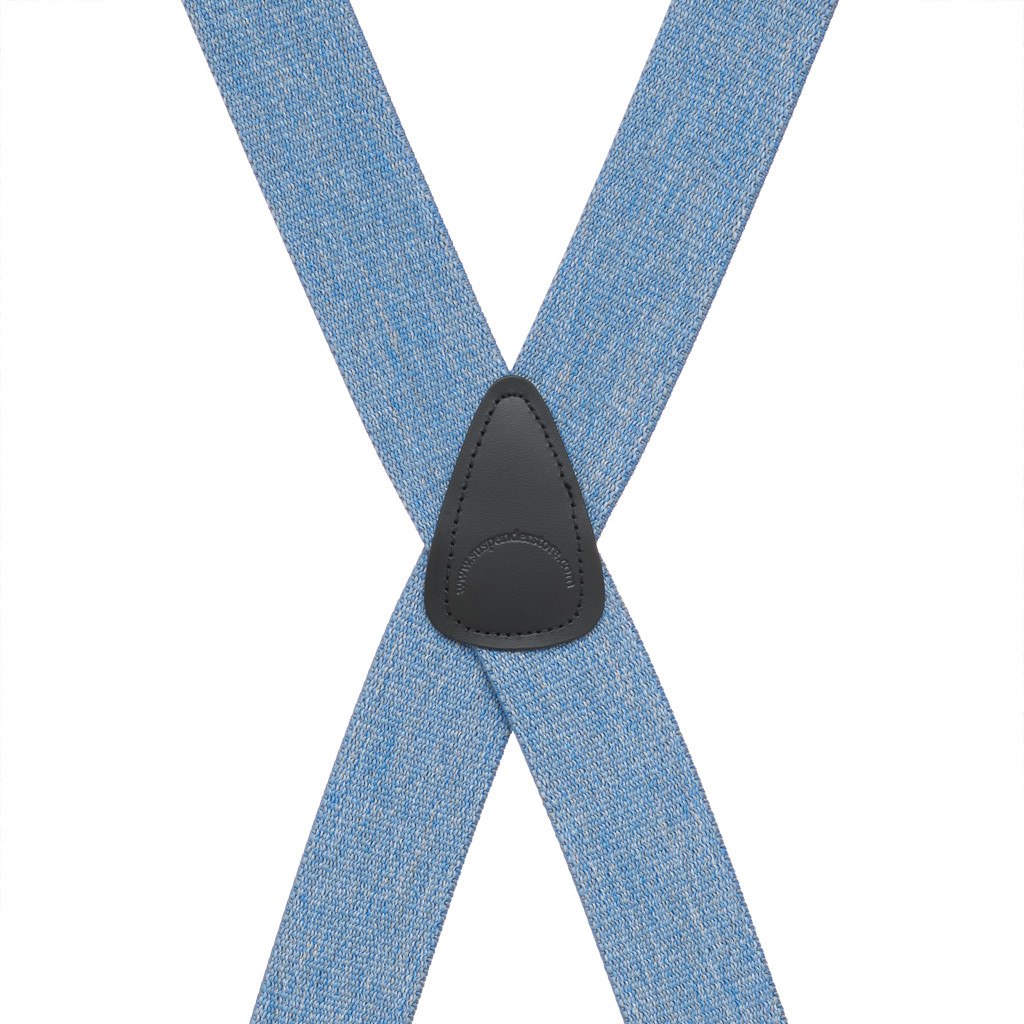 Denim 1.5-Inch Small Pin Clip Suspenders Rear View