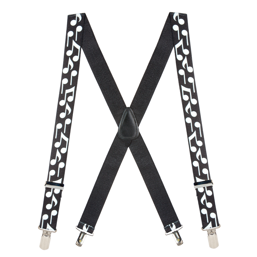 Musical Notes Suspenders - Full View