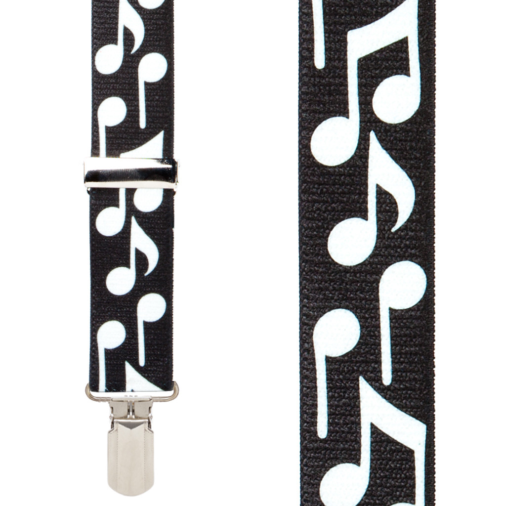 Musical Notes Suspenders - Front View