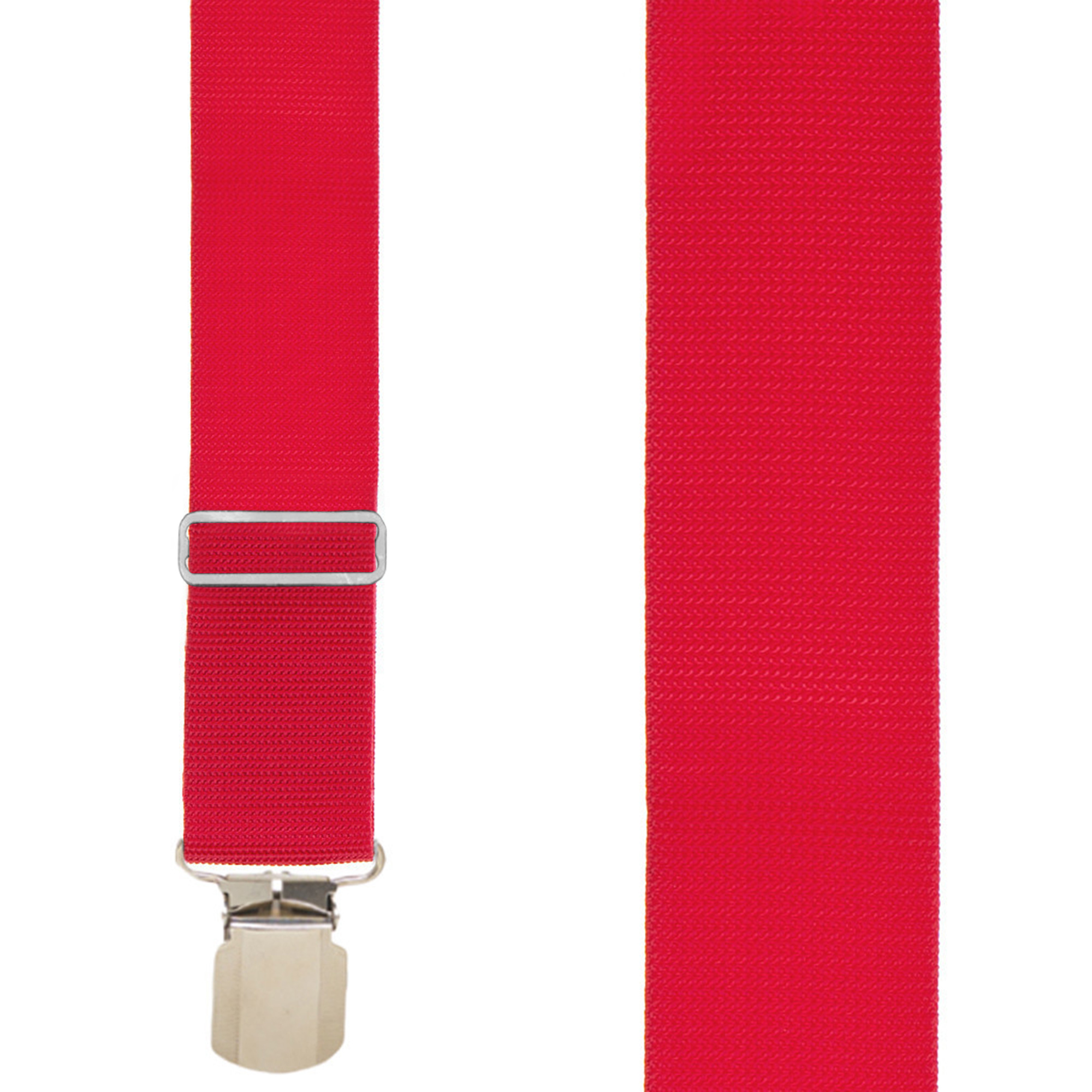 Heavy Duty Non-Stretch Work Suspenders - RED Pin Clips