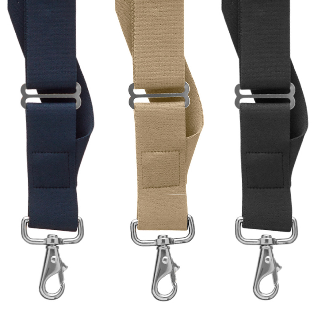 Side Clip Suspenders, 1.5-Inch Wide - Trigger Snap All Colors Front View