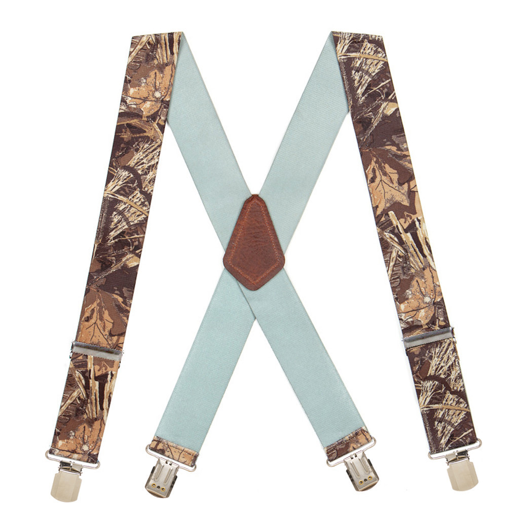CAMO MAX 2Inch Wide Pin Clip Suspenders SuspenderStore