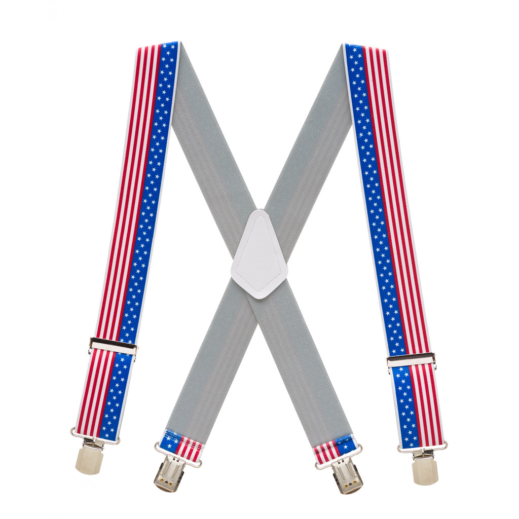 Stars & Stripes Suspenders - Full View