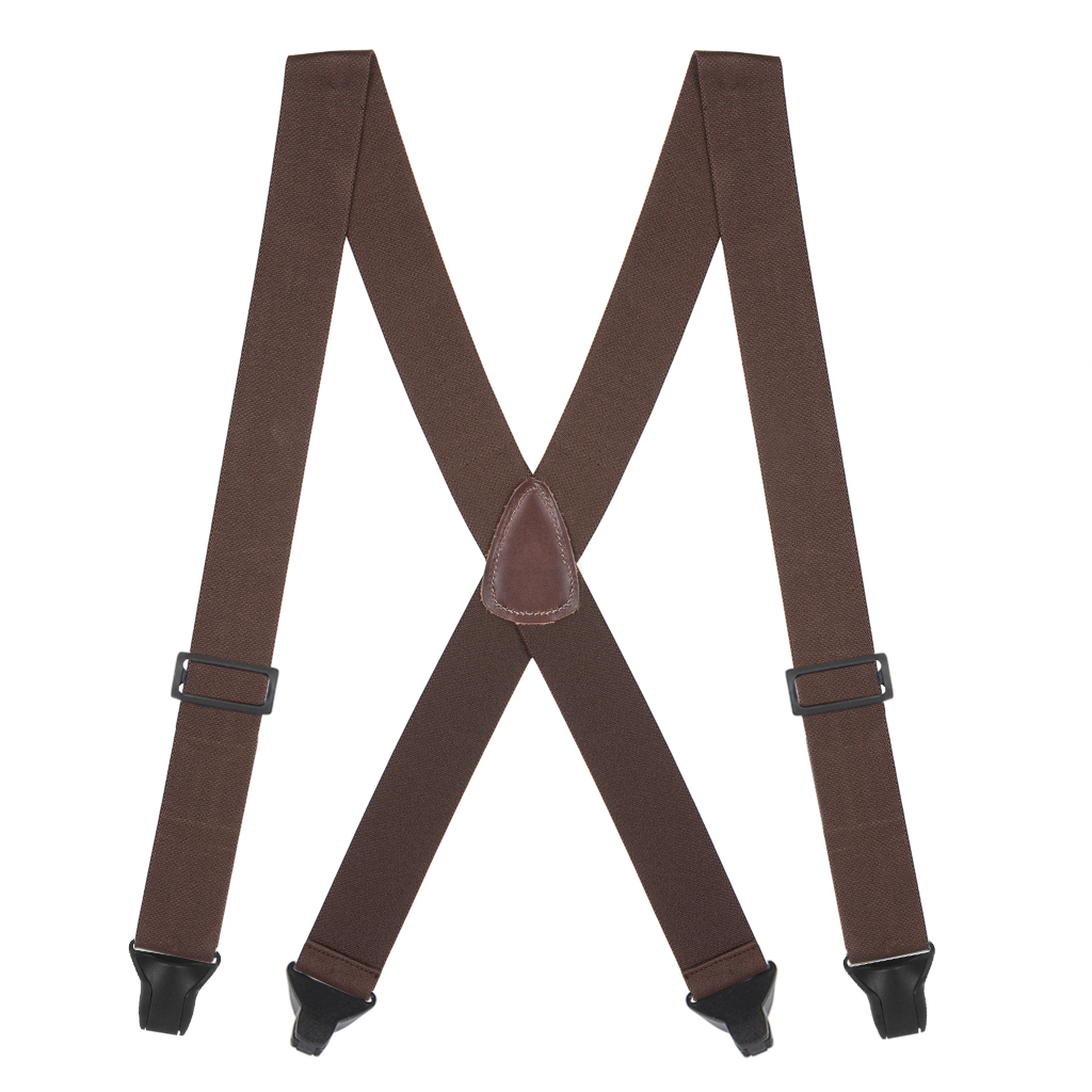 BuzzNot Suspenders in Brown - Full View