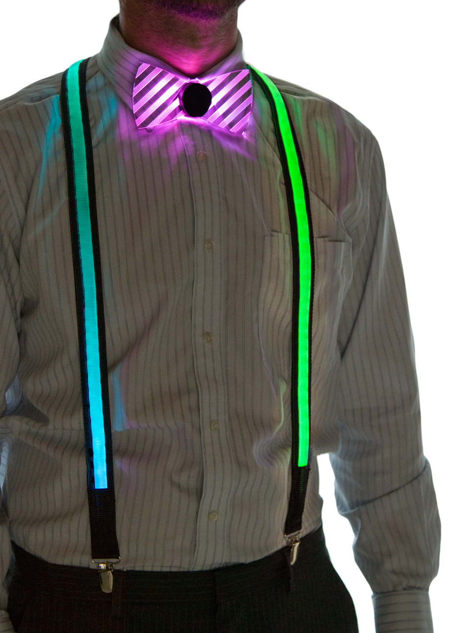 Light Up Suspenders on Model