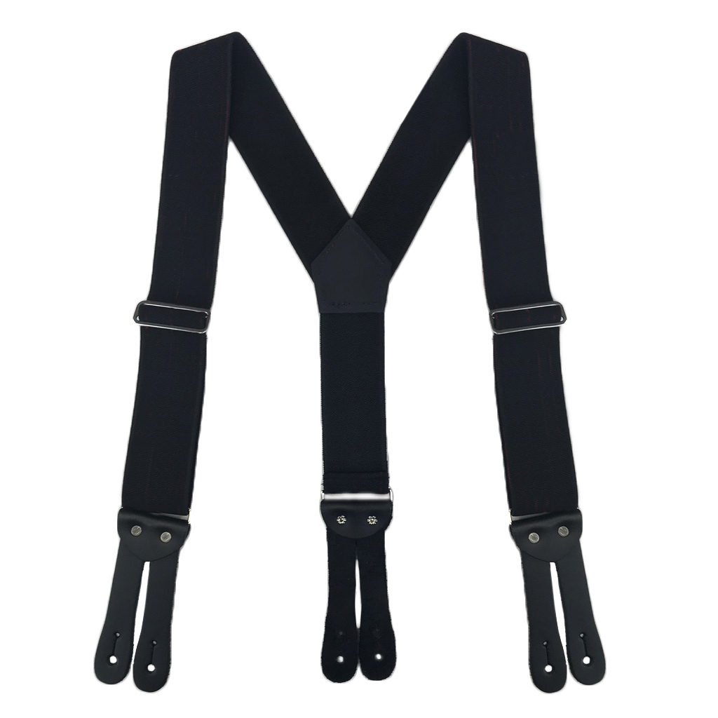Welch Tuff Stuff Work Suspenders in Black - Full View
