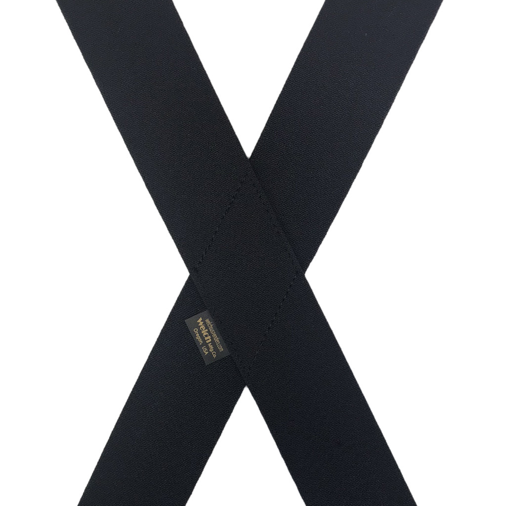 Welch Super Tuff Suspenders in Black - Rear View
