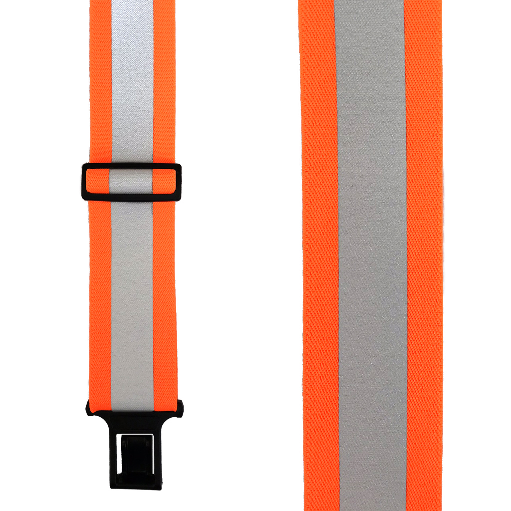 Perry Reflective Safety Suspenders in Orange - Front View