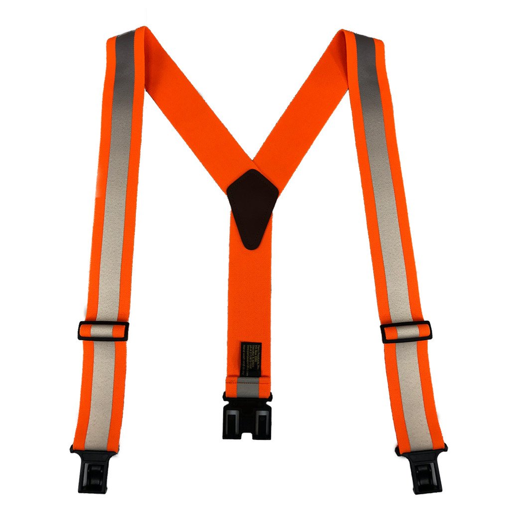 Reflective Safety Suspenders - 2 Inch Wide Belt Clip