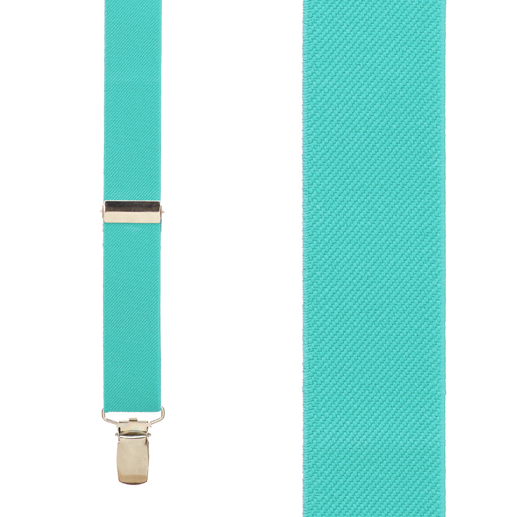 1 Inch Y-back Suspenders in Tiffany - Front View