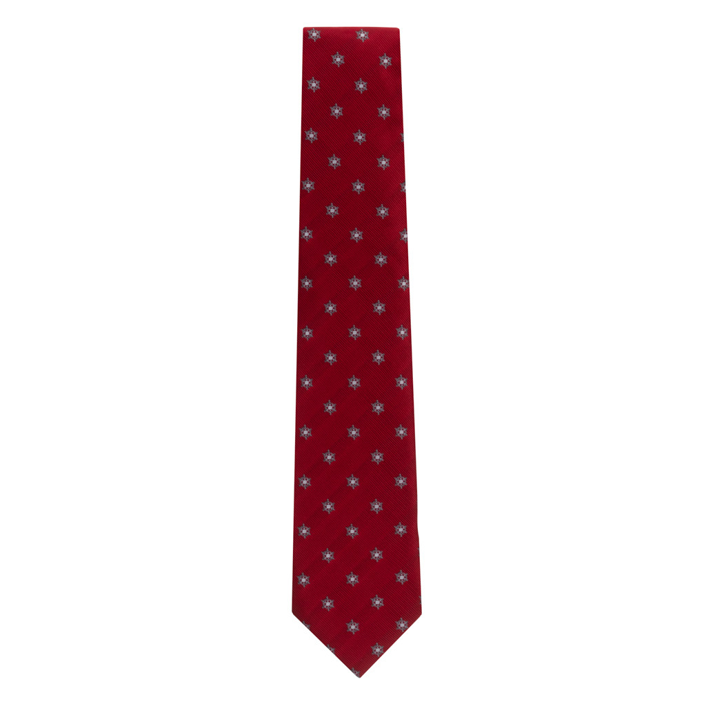 Snowflakes on Red Necktie