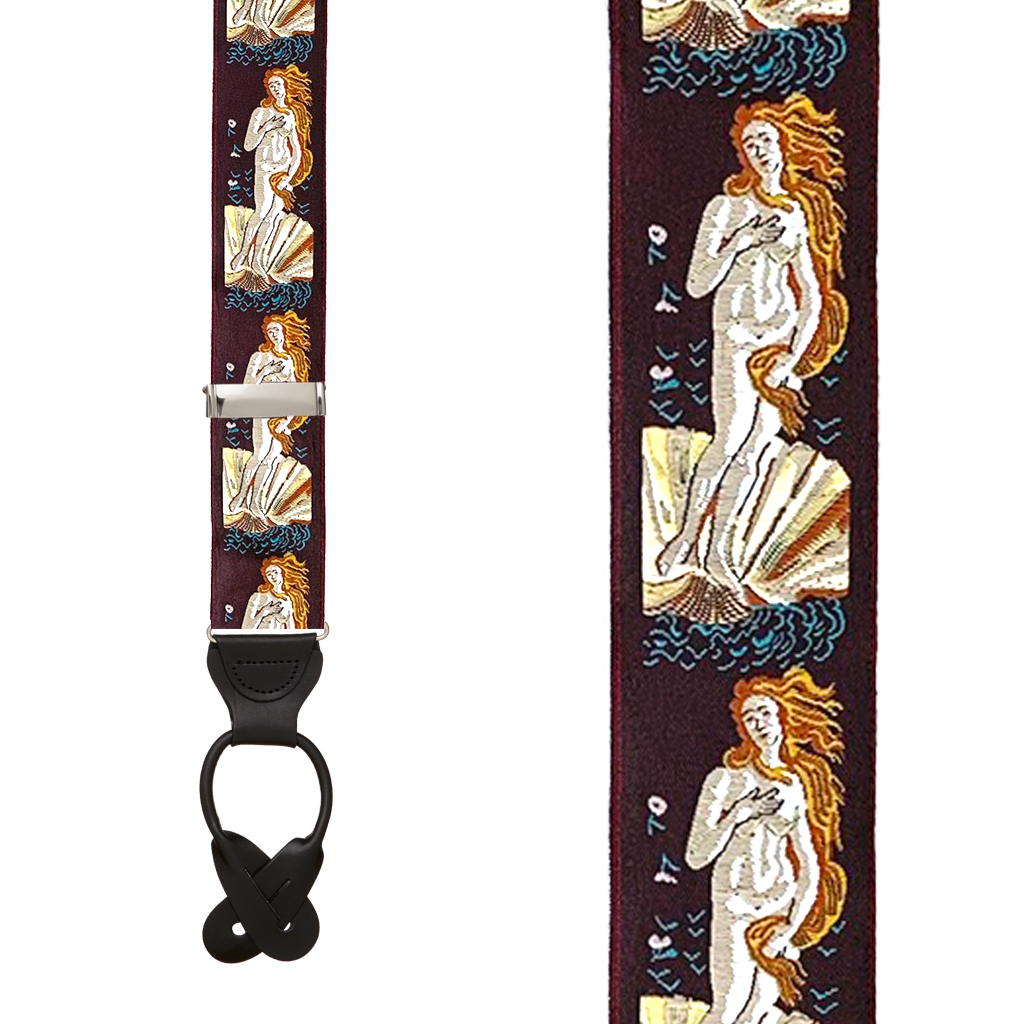 Vintage Ribbon Venus Suspenders - Front View