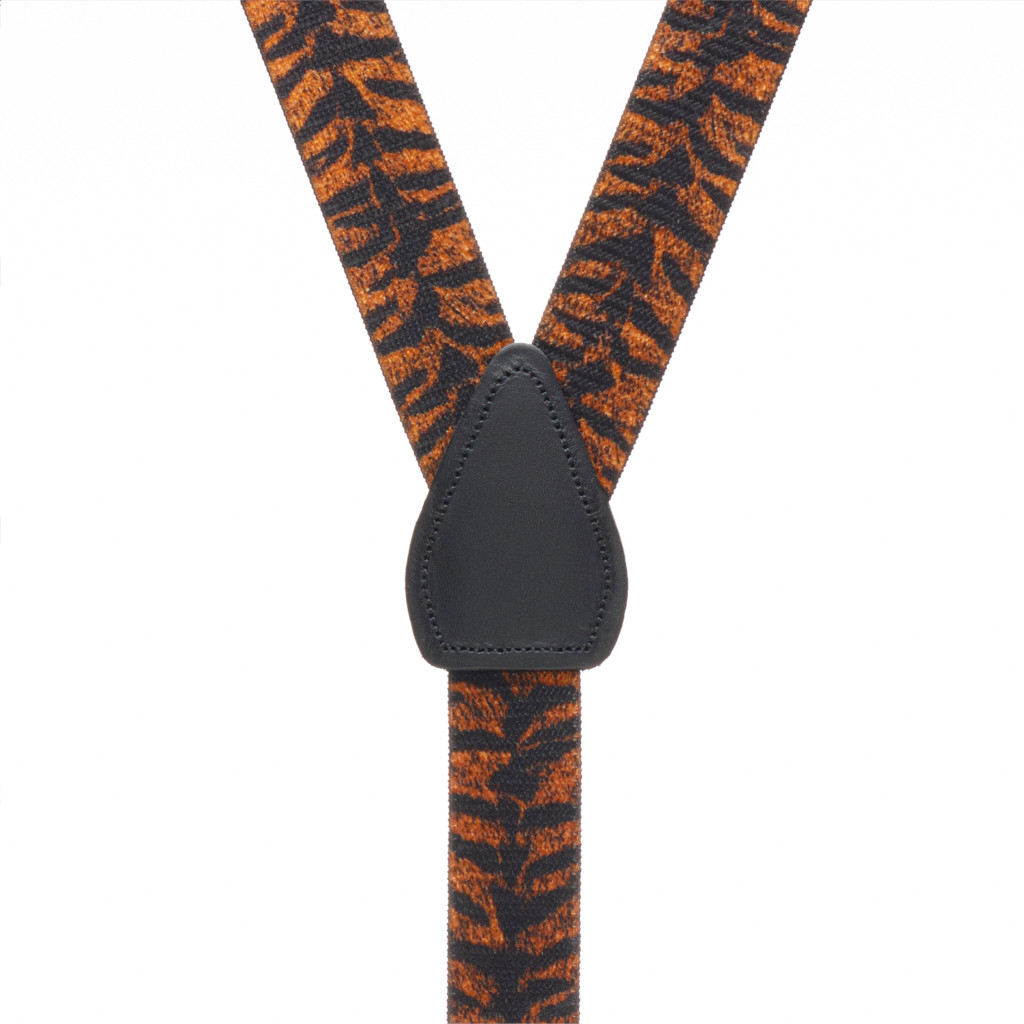 Tiger Print Suspenders - Rear View