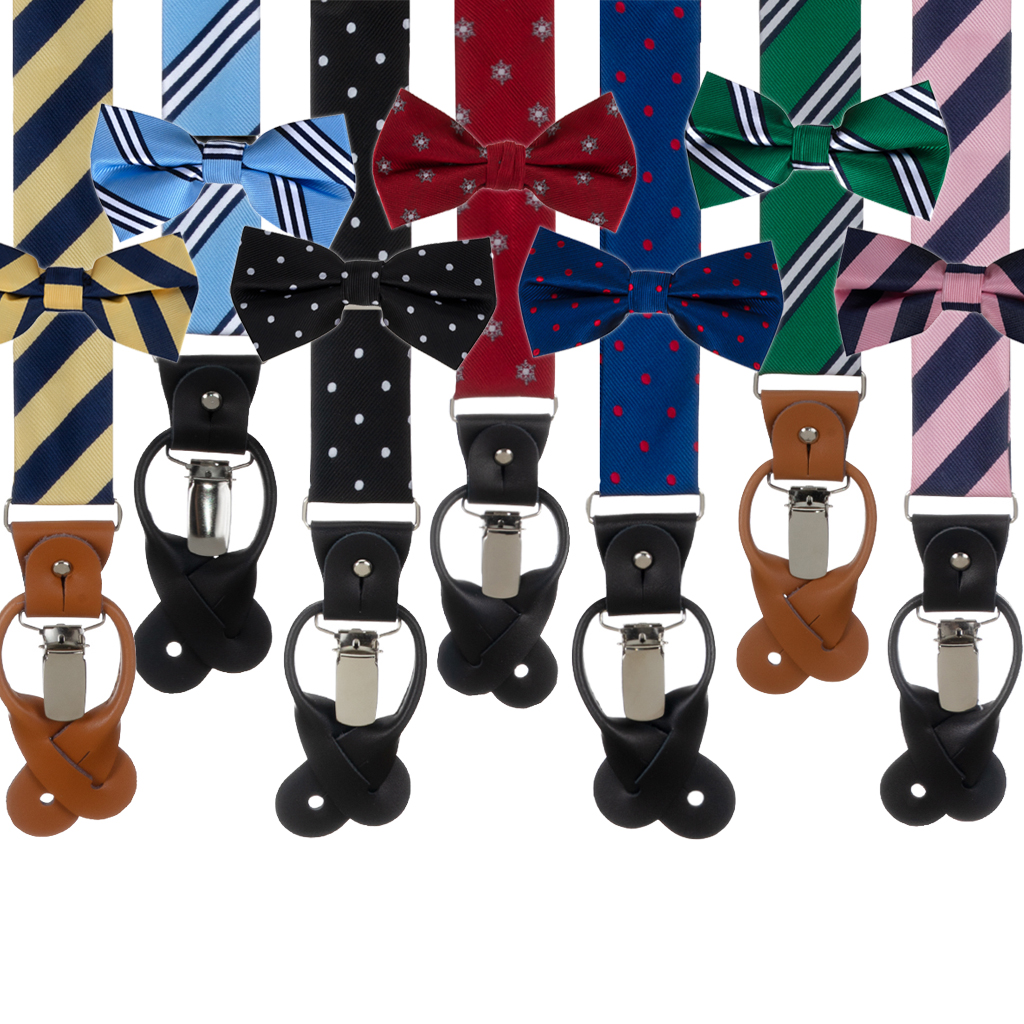 Oxford Kent Bow Tie & Suspender Set - Various Options