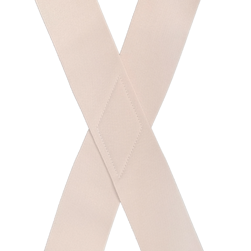 Undergarment Side Belt Clip Suspenders in Beige - Rear View