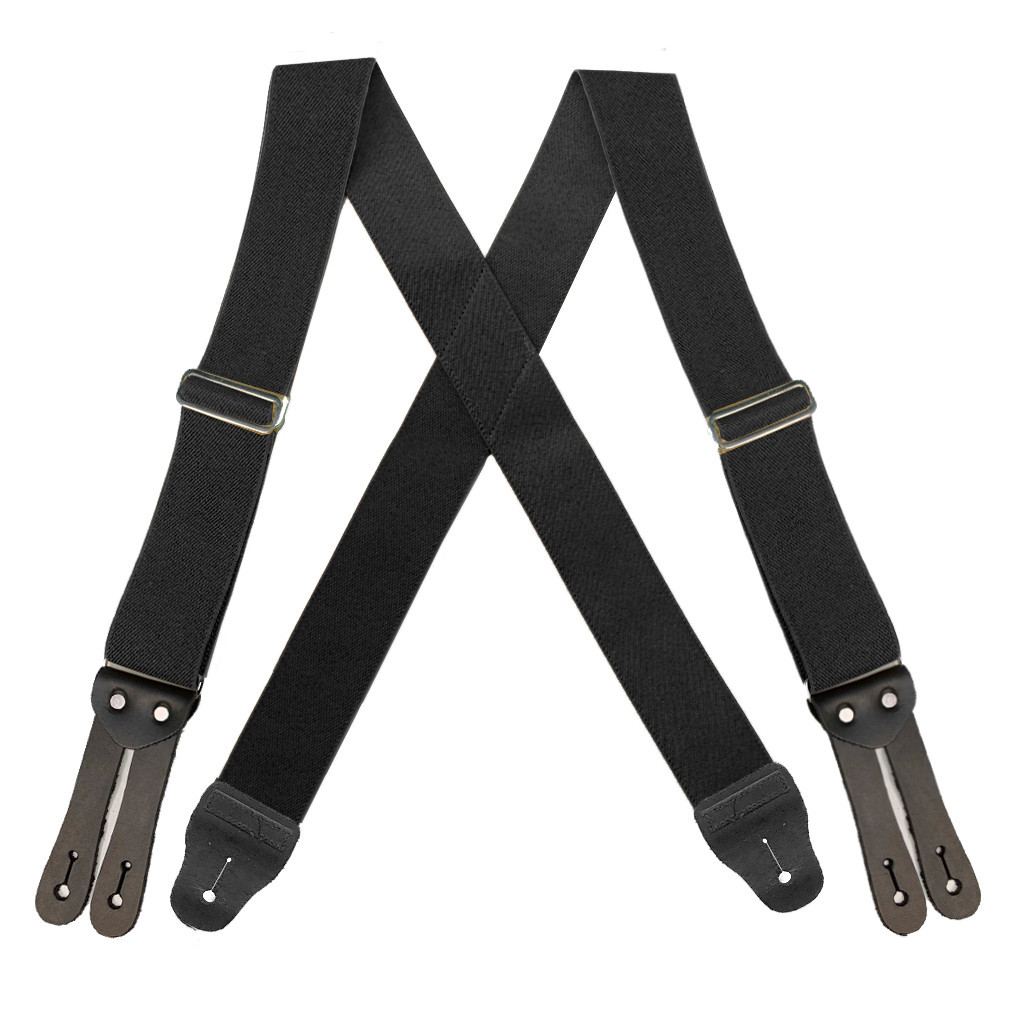 BLACK Welch Logger Suspenders Button SuspenderStore