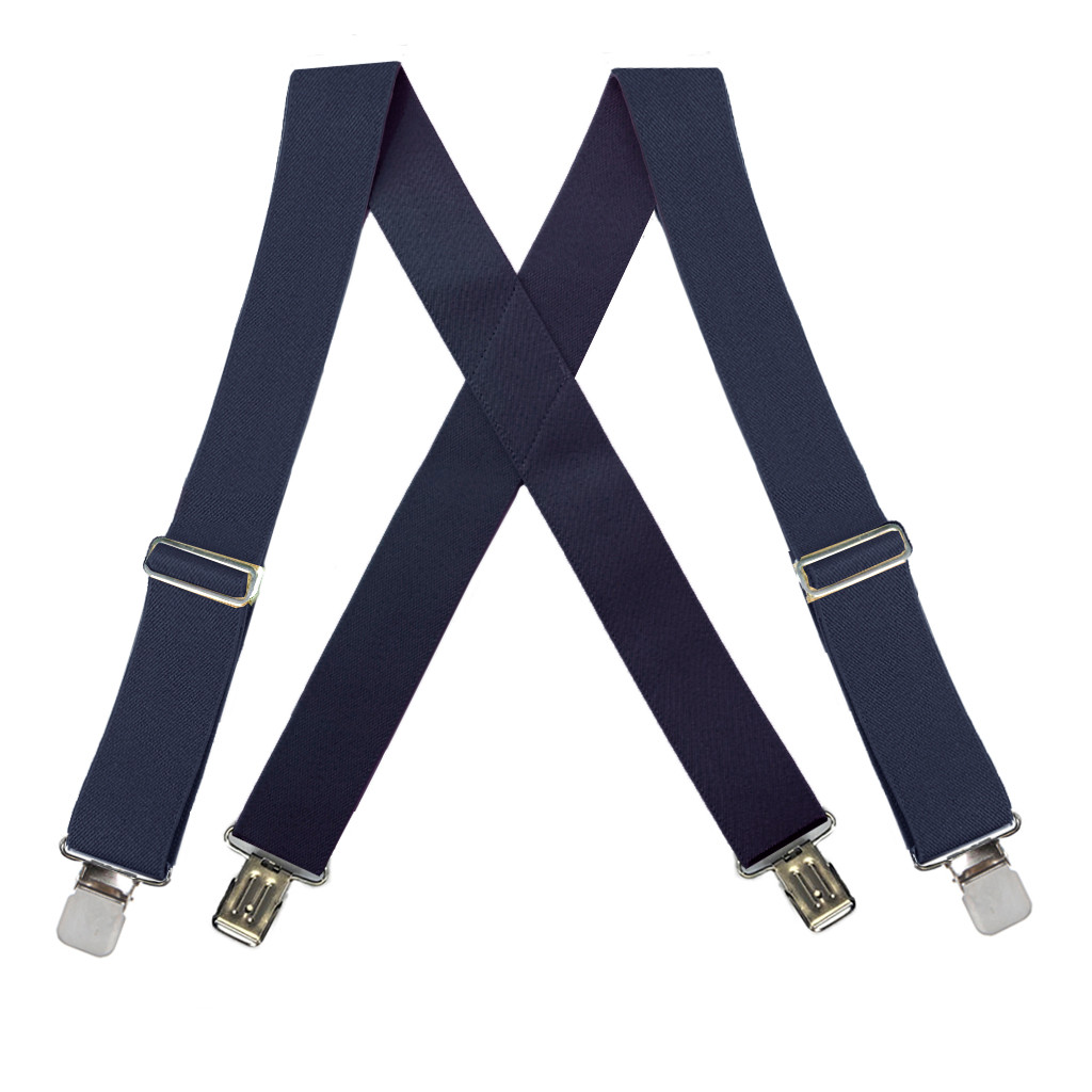 Welch Clip Logger Suspenders in Navy - Full View