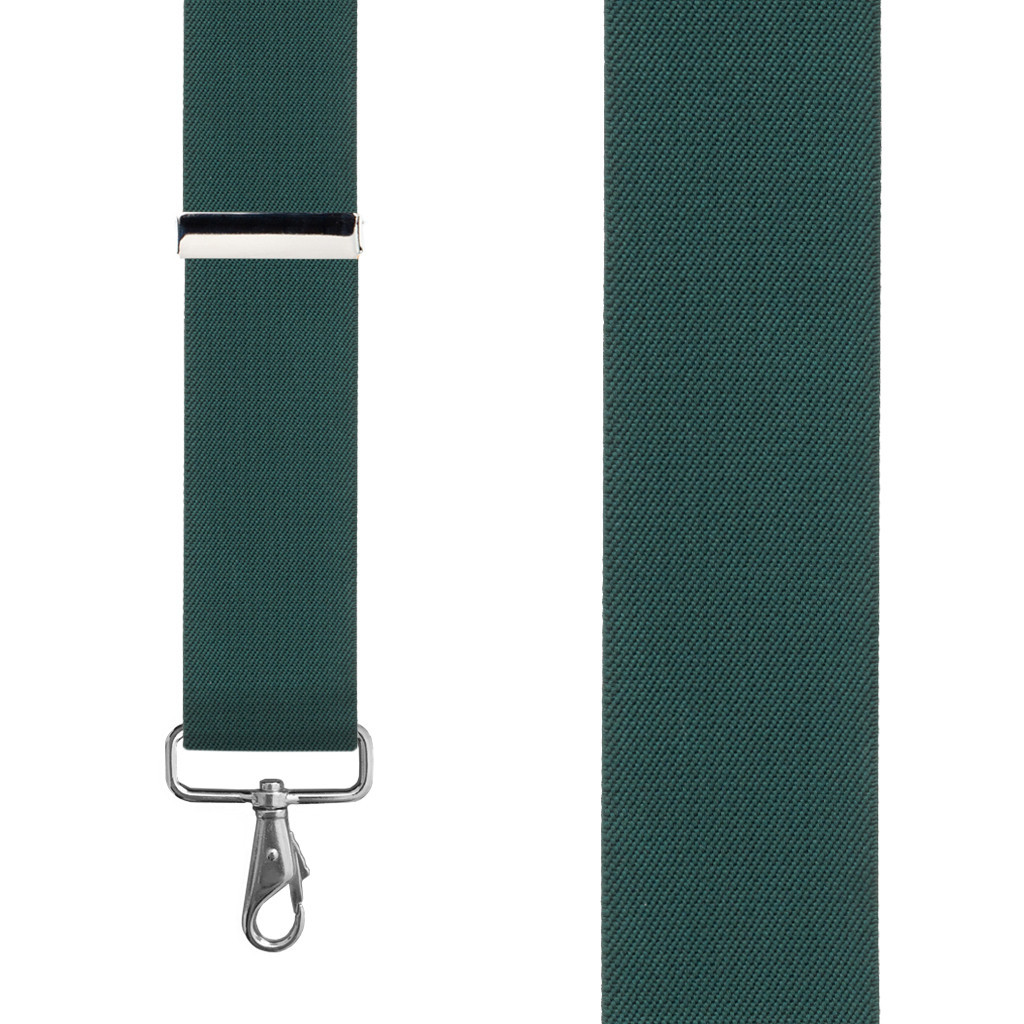 2 Inch Wide Trigger Snap Suspenders in Hunter - Front View