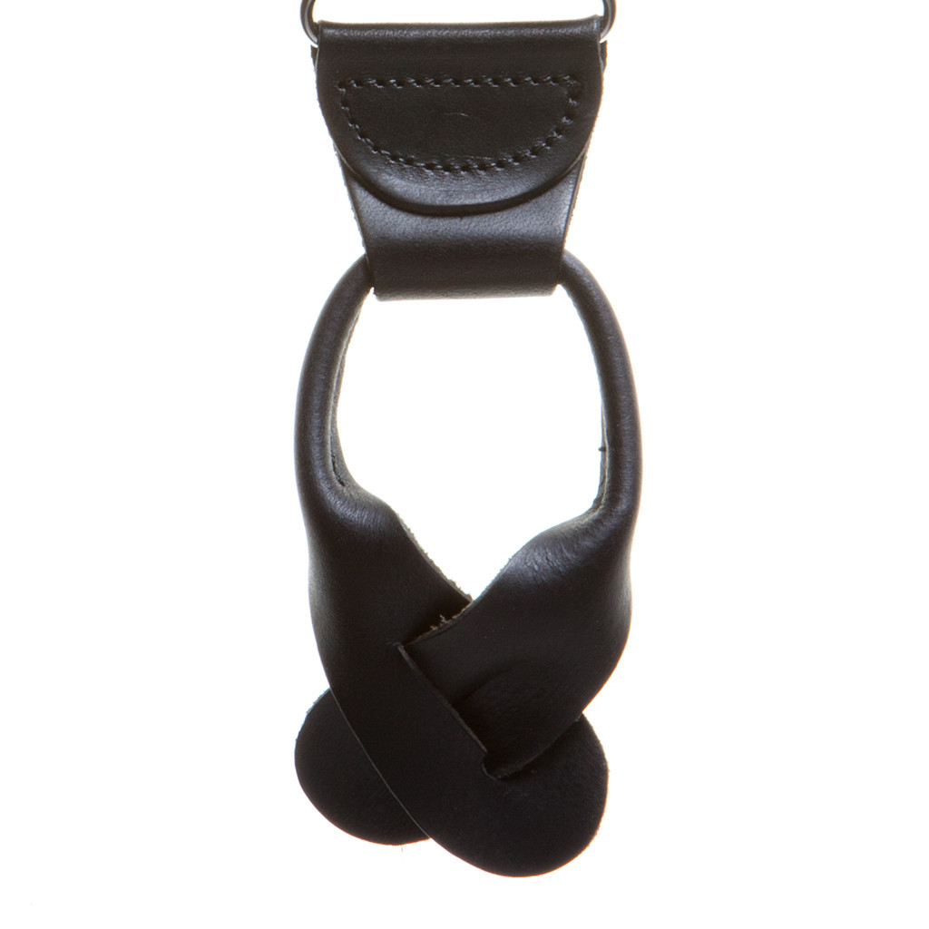 Black Leather Button Attachment