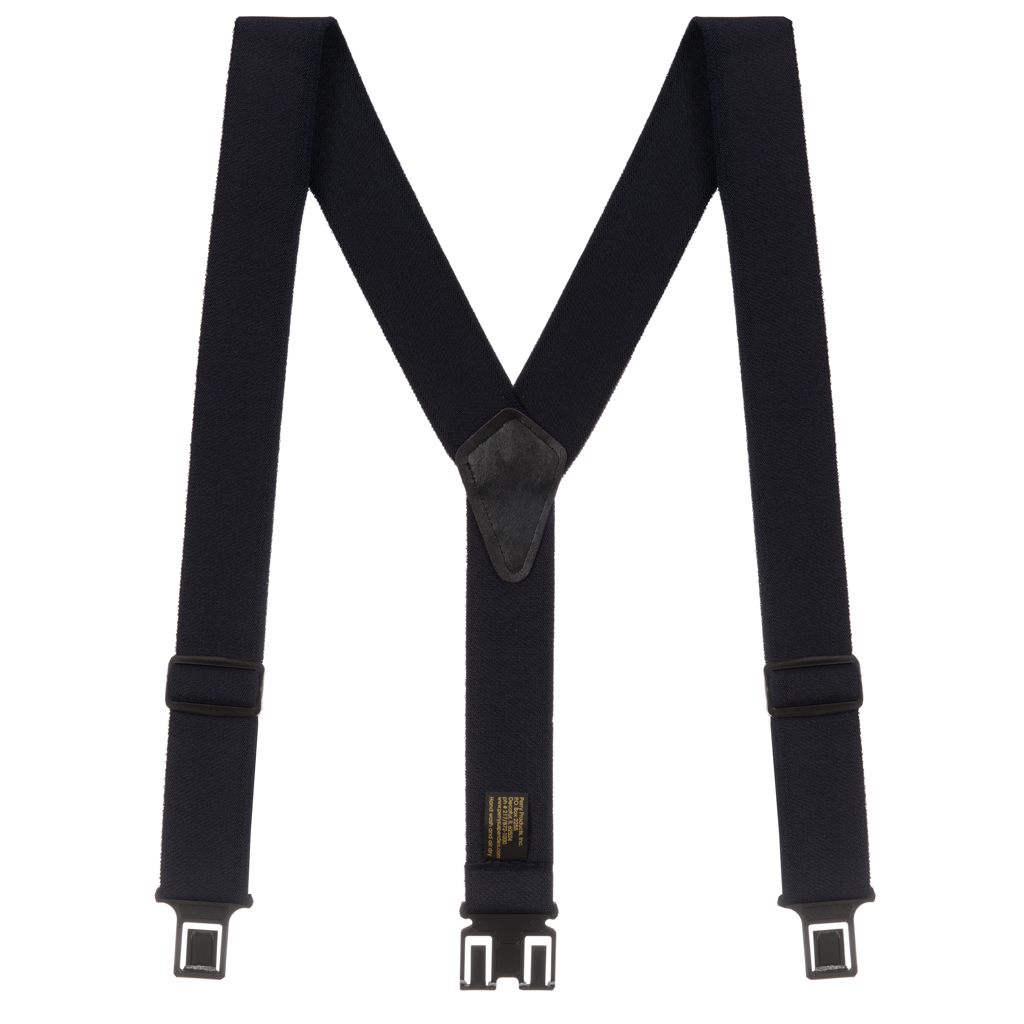Perry Ruf-N-Tuf 1.5" Suspenders in Black - Full View