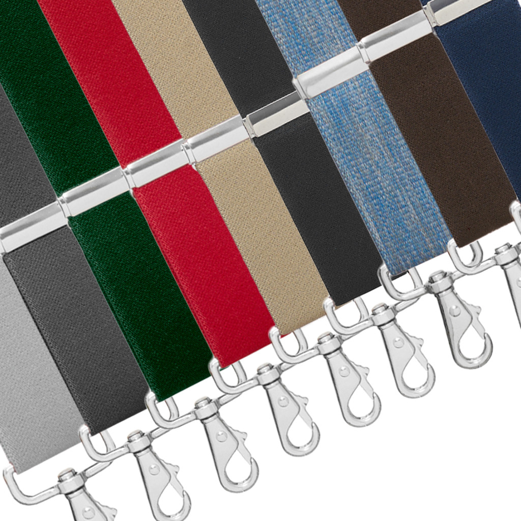 Big & Tall 1.5 Inch Wide X-Back Trigger Snap Suspenders - All Colors