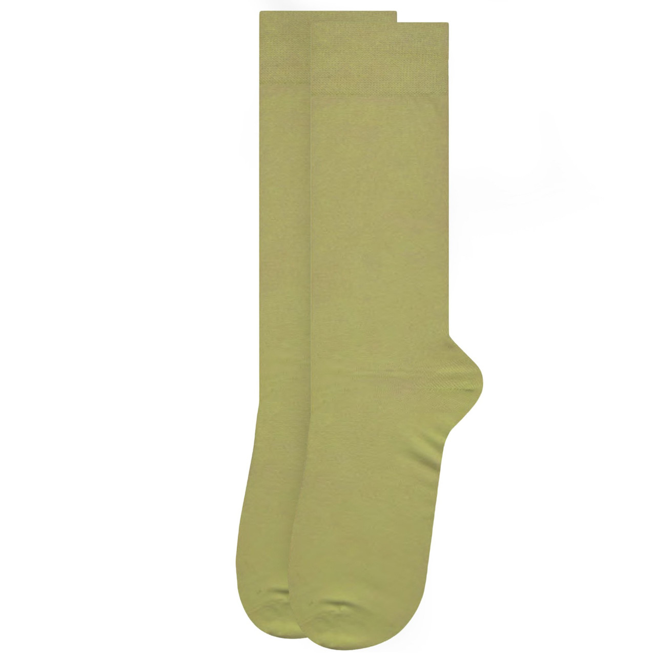 Men's Luxe Mid-Calf Dress Socks - Avocado Delight