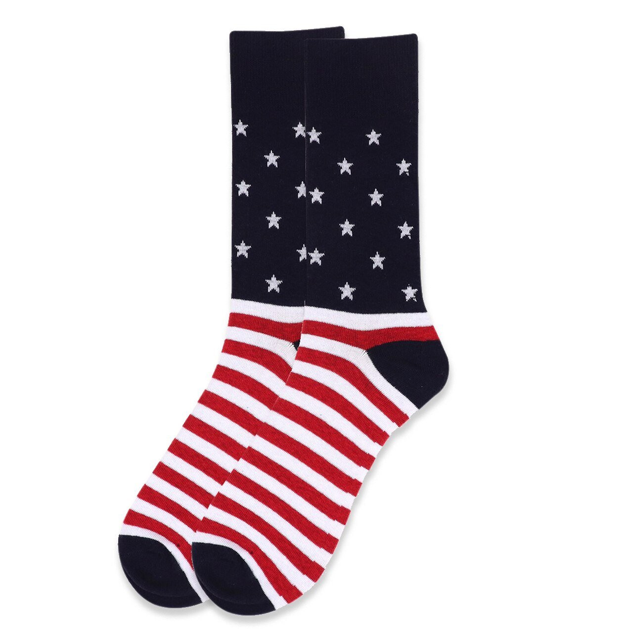 Navy Pride: Men's USA Stars & Stripes Crew Novelty Socks