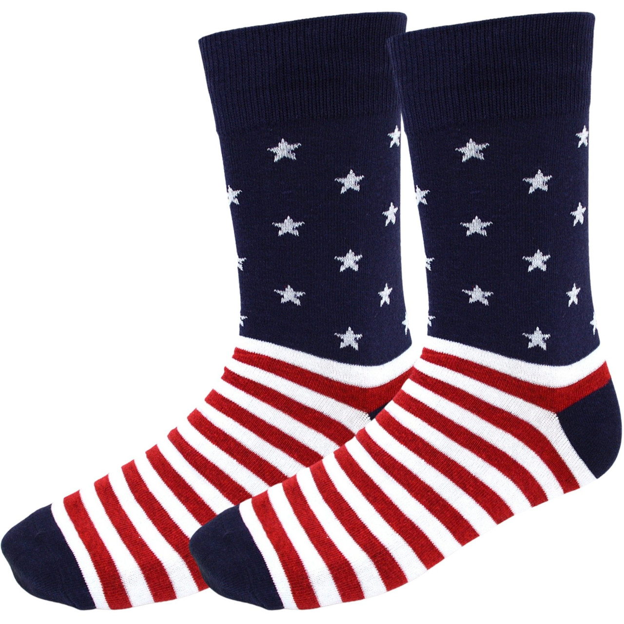 Navy Pride: Men's USA Stars & Stripes Crew Novelty Socks