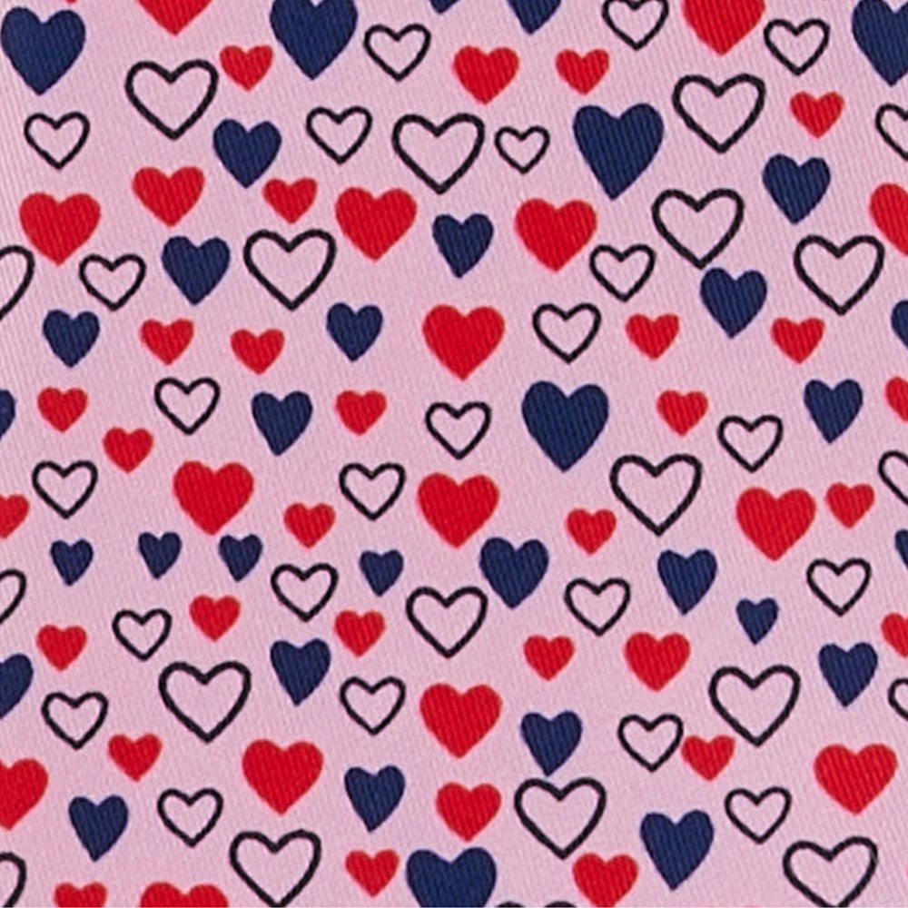 Mini Hearts Y-Back Suspenders - Light Pink