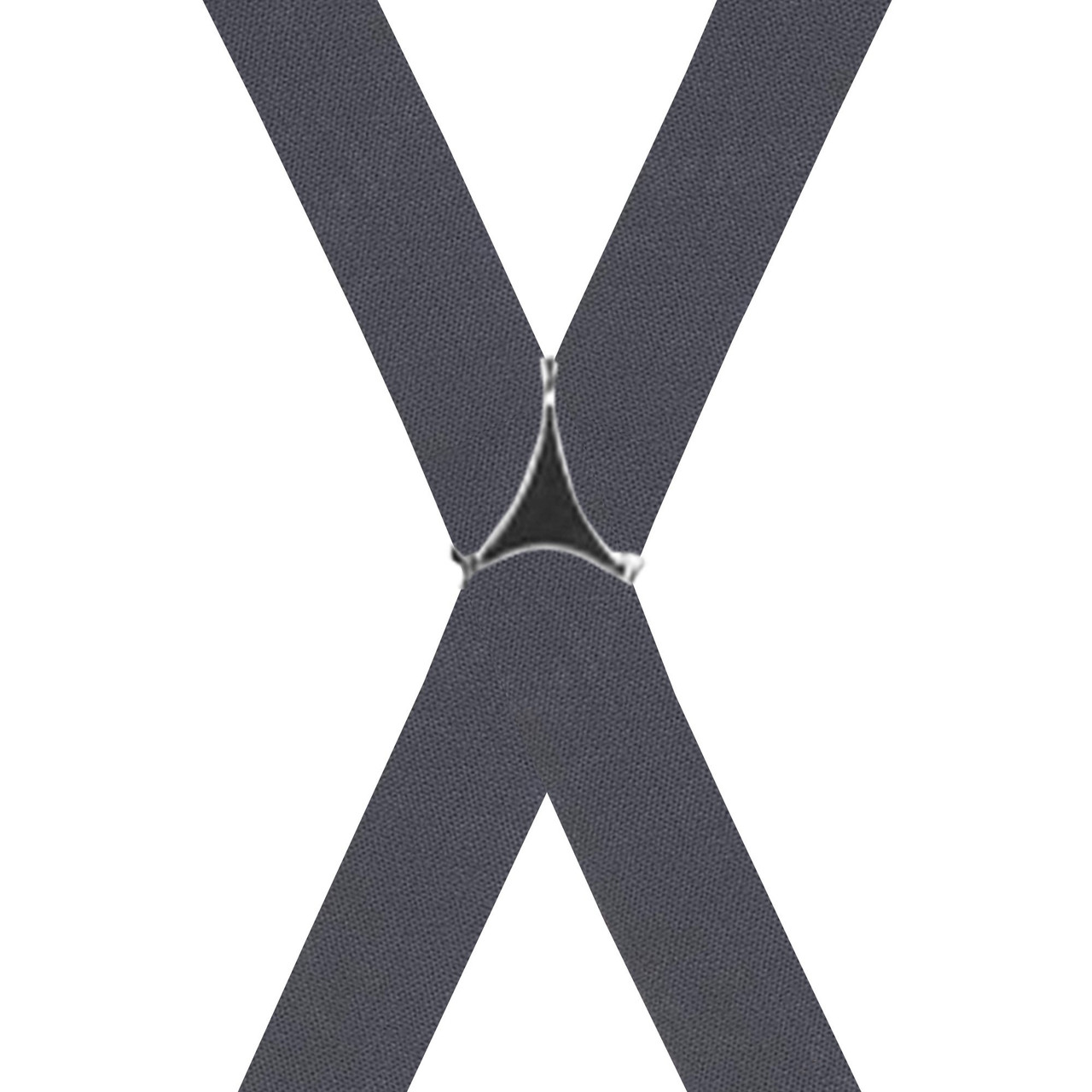 Dark Gray X-Back Suspenders - 1 1/4" Width, 48" Length