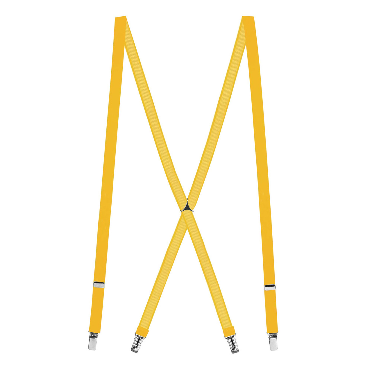 Golden Yellow X-Back Suspenders - 3/4" Width, 42" Length