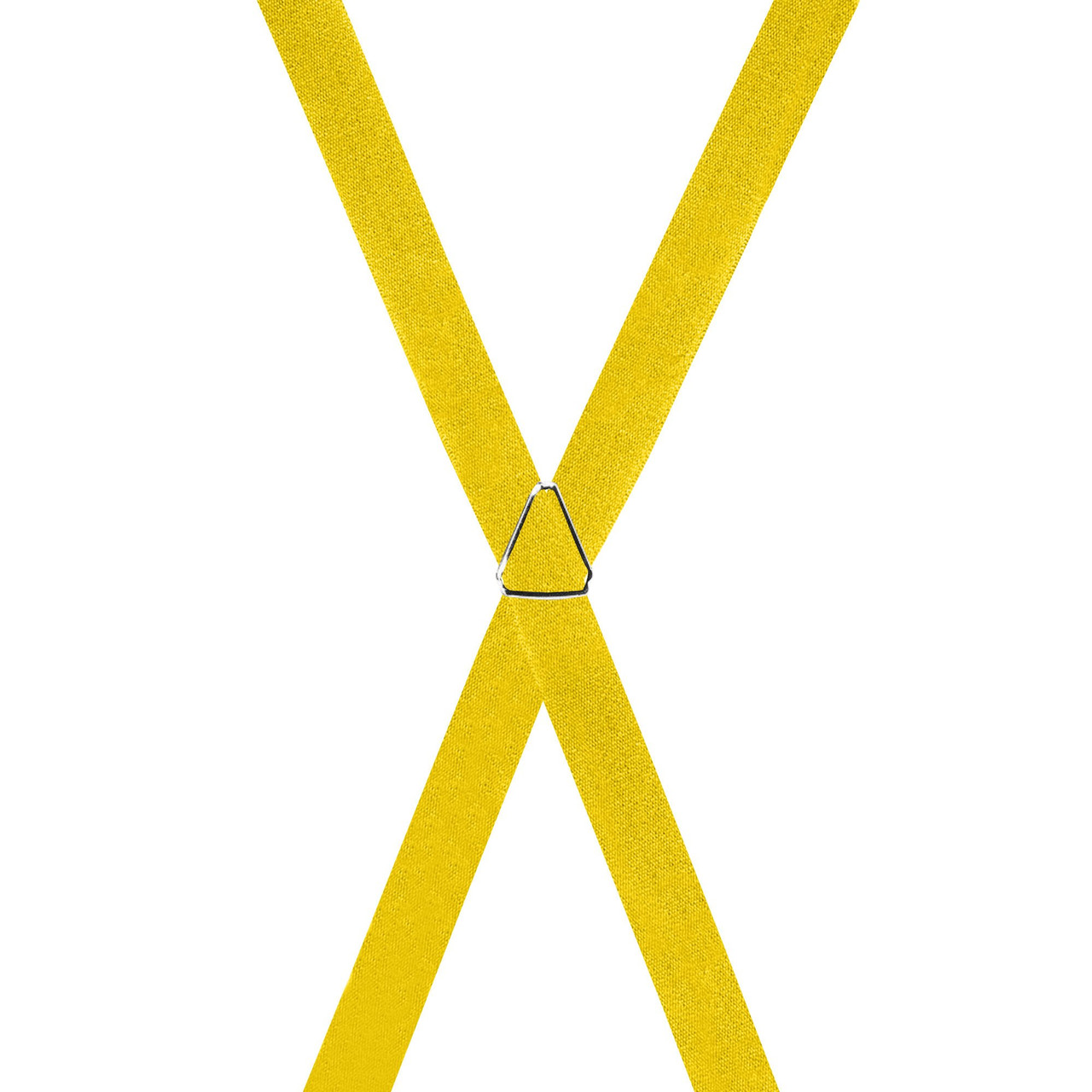 Yellow X-Back Suspenders - 3/4" Width, 42" Length