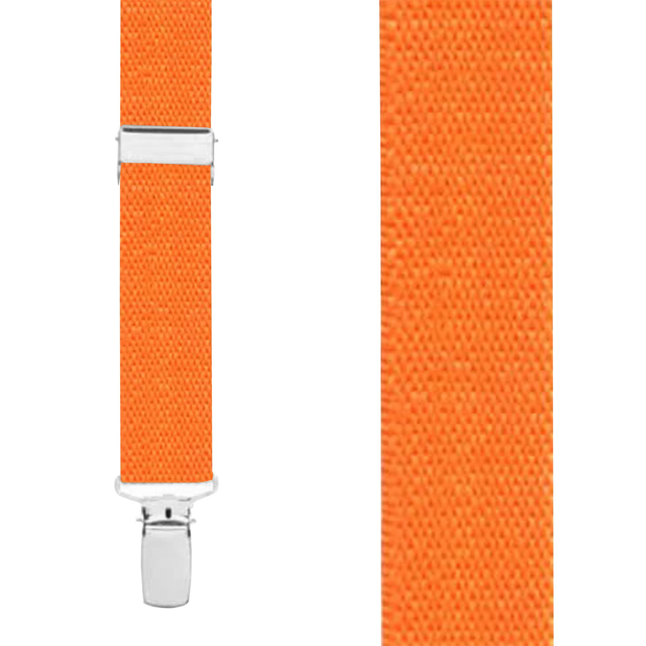 Neon Orange X-Back Suspenders - 1'' Width, 36" Length