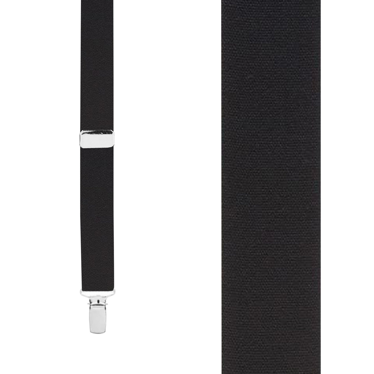 Black X-Back Suspenders - 1 1/4" Width, 48" Length