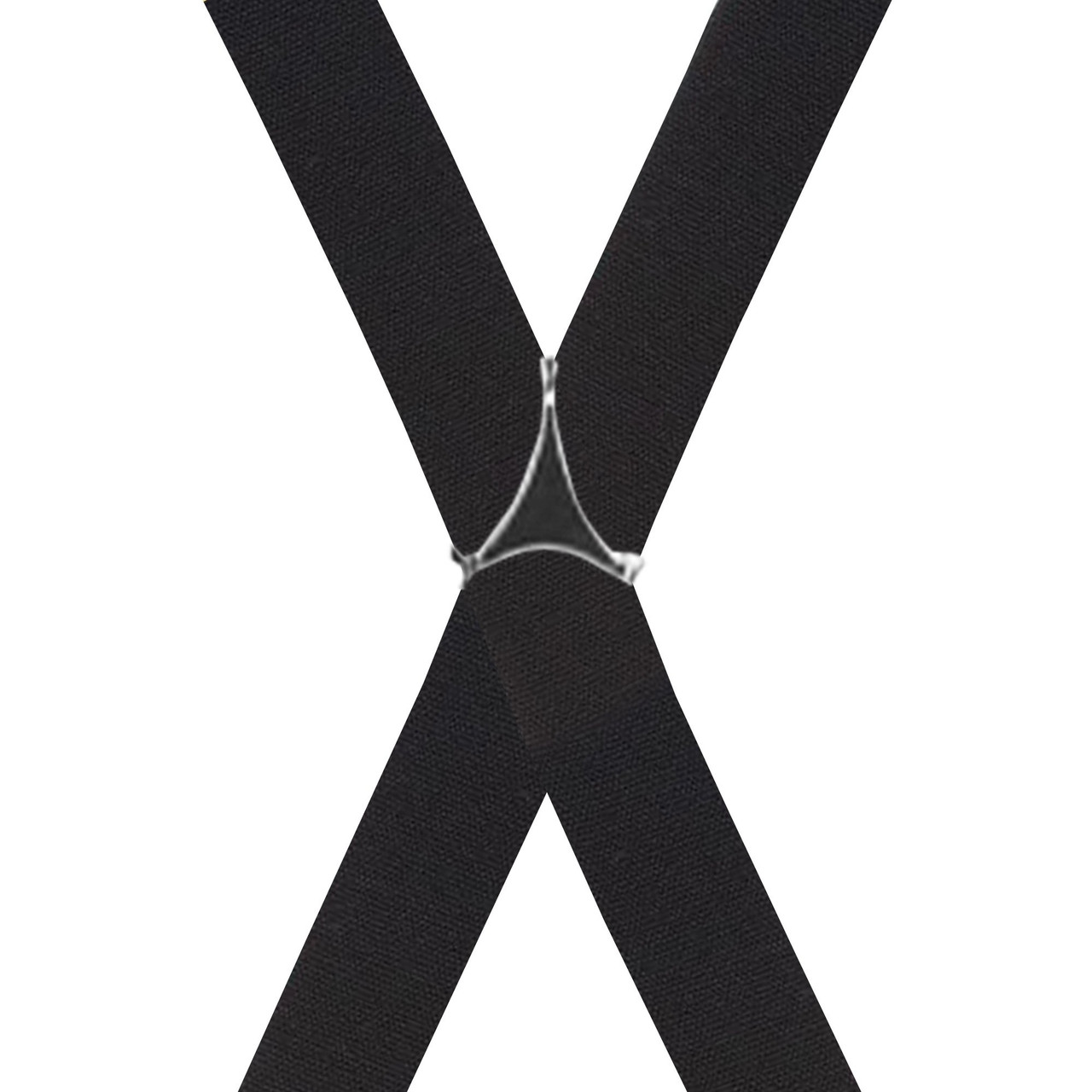 Black X-Back Suspenders - 1 1/4" Width, 48" Length