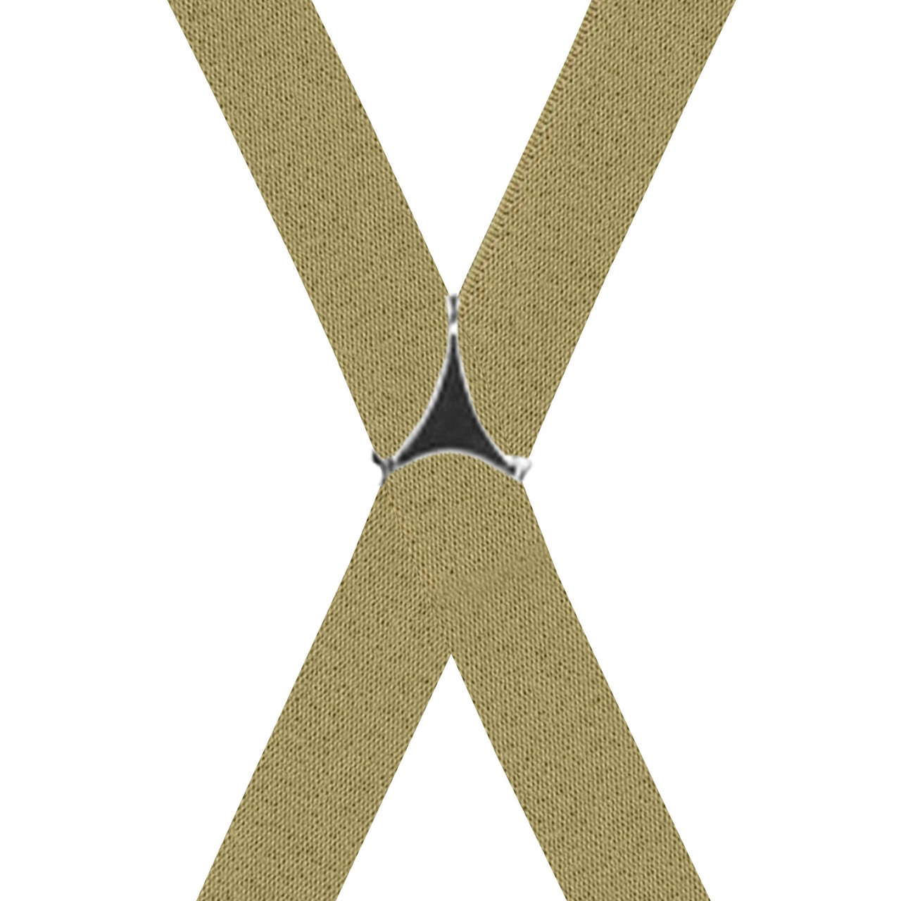 Tan X-Back Suspenders - 1 1/4" Width, 48" Length
